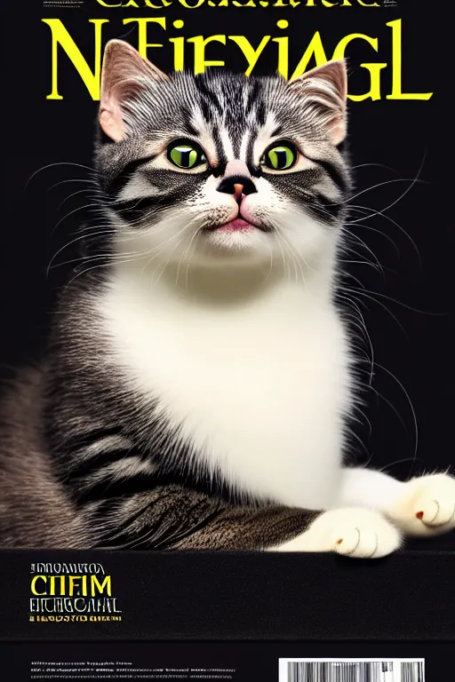 Image similar to extremely beautiful cat, symmetrical, cinematic, elegant, luxury, chrome, real photography, 4 k, ultra hd, national geographic journal cover