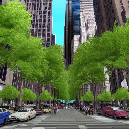 Image similar to Twin towers in New York covered by vegetation, street level, game art matte painting