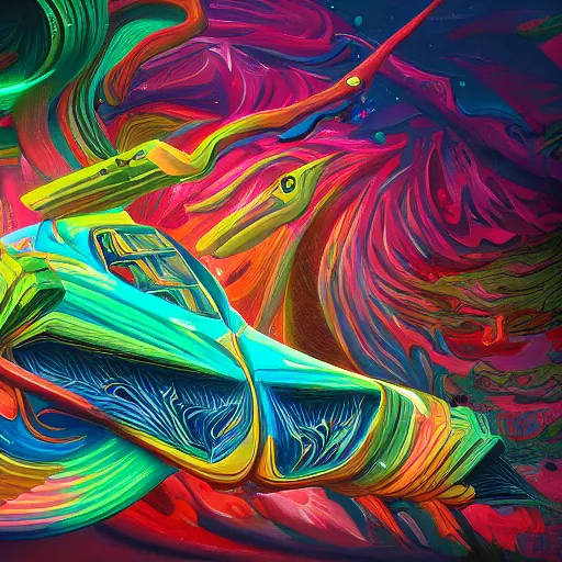 Prompt: a painting of the genesis, colorful, detailed, trending on artstation