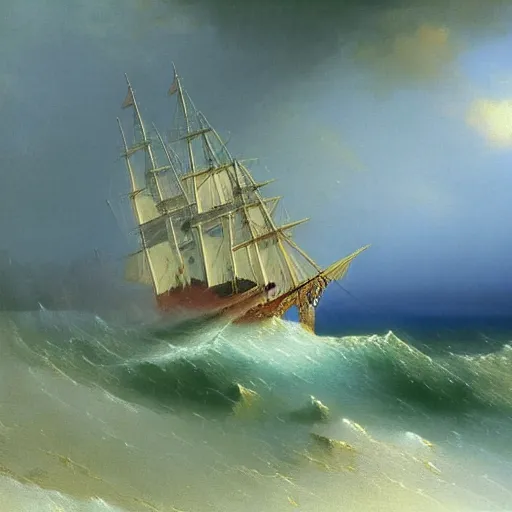 Image similar to generative art by aivazovsky