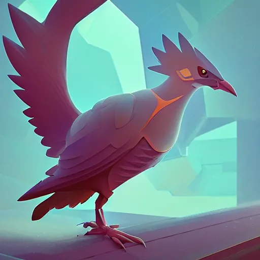 Prompt: bird pokemon:: by beeple and James Gilleard and Justin Gerard :: ornate, dynamic, particulate, intricate, elegant, highly detailed, centered, artstation, smooth, sharp focus, octane render, 3d