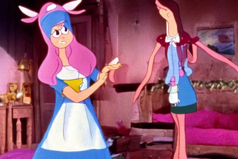 Image similar to Louise Belcher in a still from the movie Pinocchio's Christmas (1980)