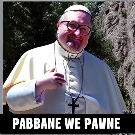 Image similar to gabe newell as a pope