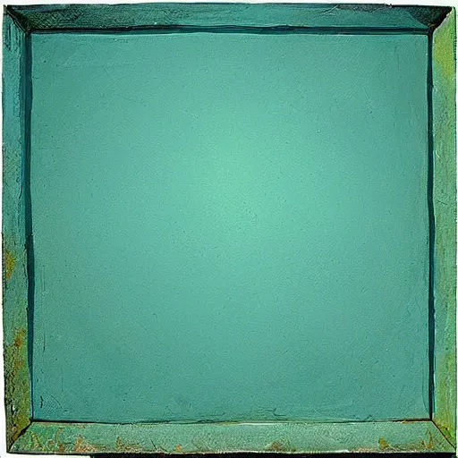 Image similar to james turrel exhibit blue green rectangle