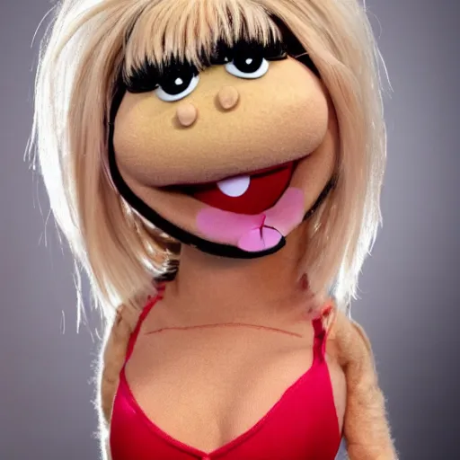Prompt: jodie marsh as a muppet