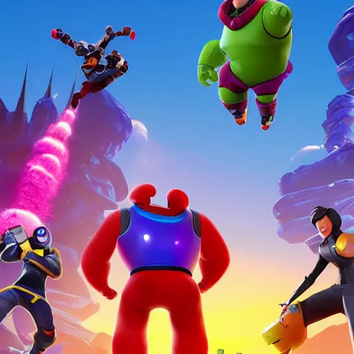 Image similar to big hero 6 in fortnite