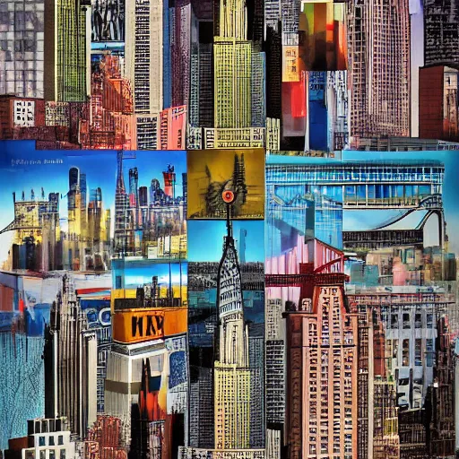 Image similar to Swiss Modern collage of New York City by Max Bill