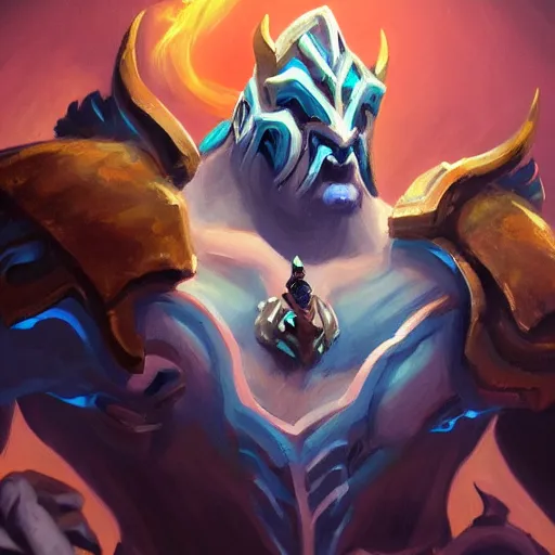 Image similar to very beautiful oil painting wraith king from dota 2,