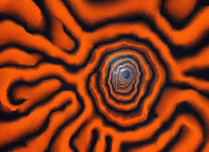 Prompt: nightmare fuel, abstract holescape, warm colors, nightmare fuel