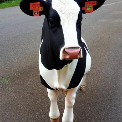 Image similar to a cow costume, craigslist photo