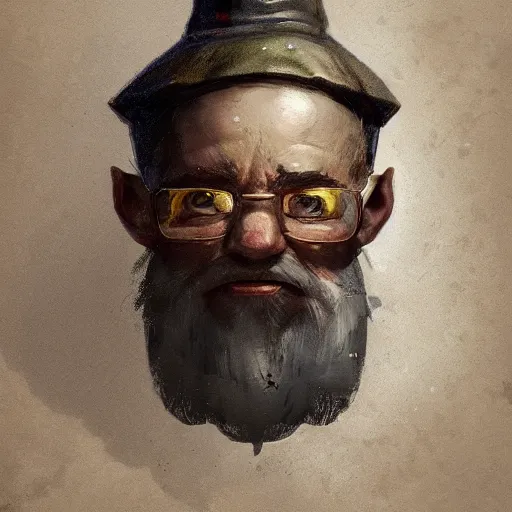 Image similar to Portrait of a gnome called Eldon, who is a young wizard that studied at the School of Abjuration, art by argerm and greg rutkowski, trending on artstation.