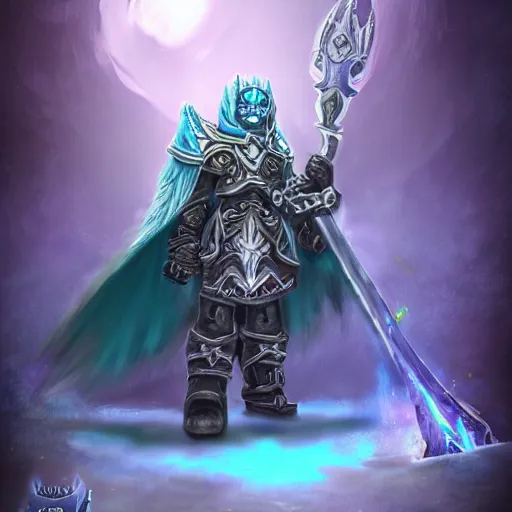 Image similar to world of warcraft lich king as a little girl