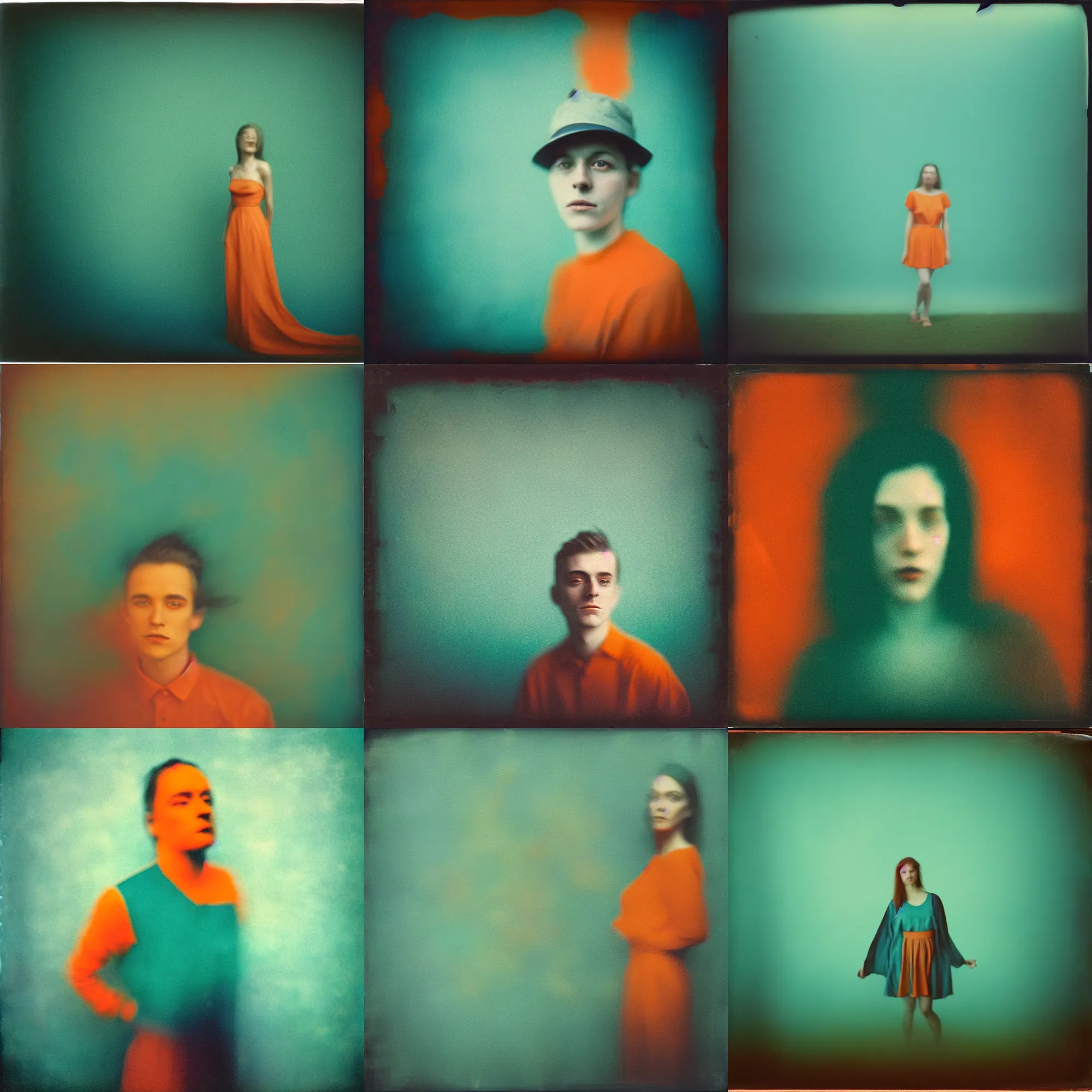 Image similar to kodak portra 4 0 0, wetplate, motion blur, portrait photo of a backdrop, coloured in teal and orange, by britt marling