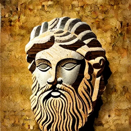 Image similar to zeus, minoan art