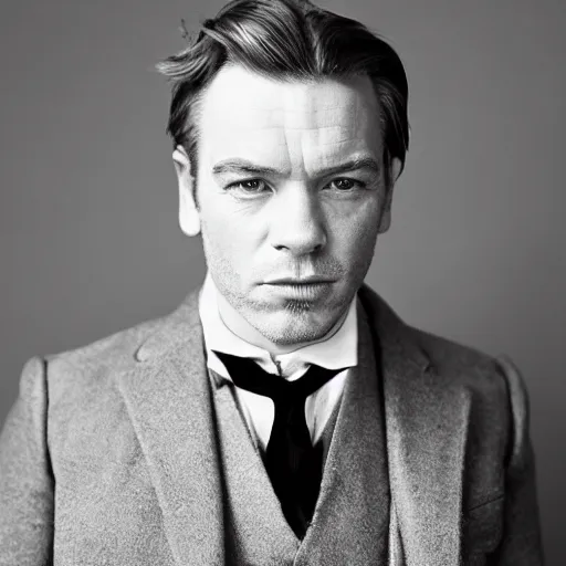 Image similar to basque ewan mcgregor dressed as a gentleman in early 2 0 th century style