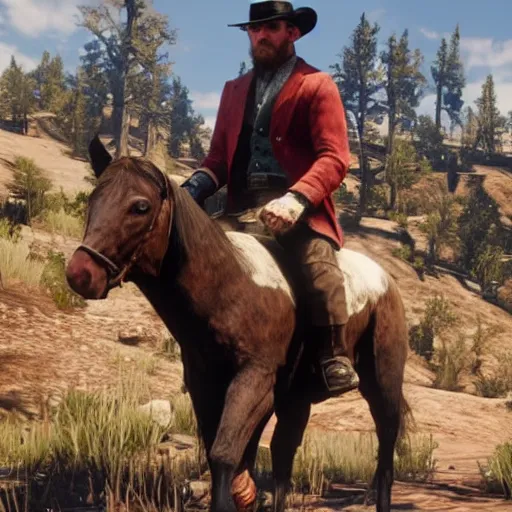 Image similar to Connor McGregor in red dead redemption 2 very detailed 4k quality super realistic