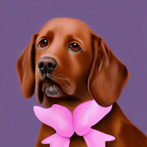 Prompt: a portait photo of a brown labrador female dog wearing princess clothes, hyperrealistic, high quality, high detail