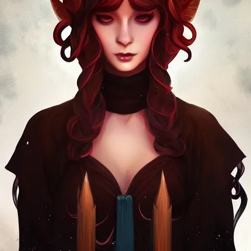 Image similar to a portrait of a beautiful wiccan, art by lois van baarle and loish and ross tran and rossdraws and sam yang and samdoesarts and artgerm, digital art, highly detailed, intricate, sharp focus, Trending on Artstation HQ, deviantart, unreal engine 5, 4K UHD image