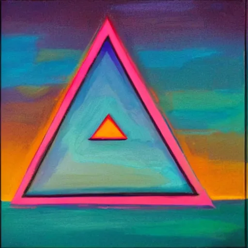 Image similar to triangle sunset futurist