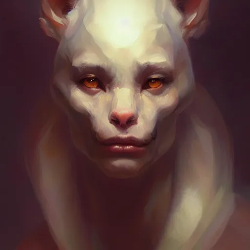 Image similar to humanoid animal hybrid, concept art oil painting, portrait ethereal by jama jurabaev, greg rutkowski extremely detailed, brush hard, artstation, soft light