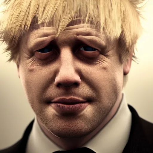 Image similar to Boris Johnson with Travis barkers body, realistic artstyle, wide shot, dramatic lighting, octane render, hyperrealistic, high quality, highly detailed, HD, beautiful, cinematic, 8k, unreal engine, facial accuracy, symmetrical