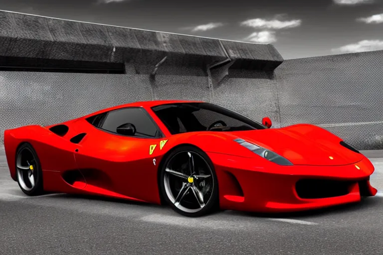 Image similar to photo wallpaper sport a ferrari car gran turismo 7 forza horizon need for speed fast and furious 5 unreal engine supercar hypercar game concept car octane render, 4 khd 2 0 2 2 3 d cgi rtx style chrome reflexion global illumination ray tracing hdr arstation pixar and disney unreal