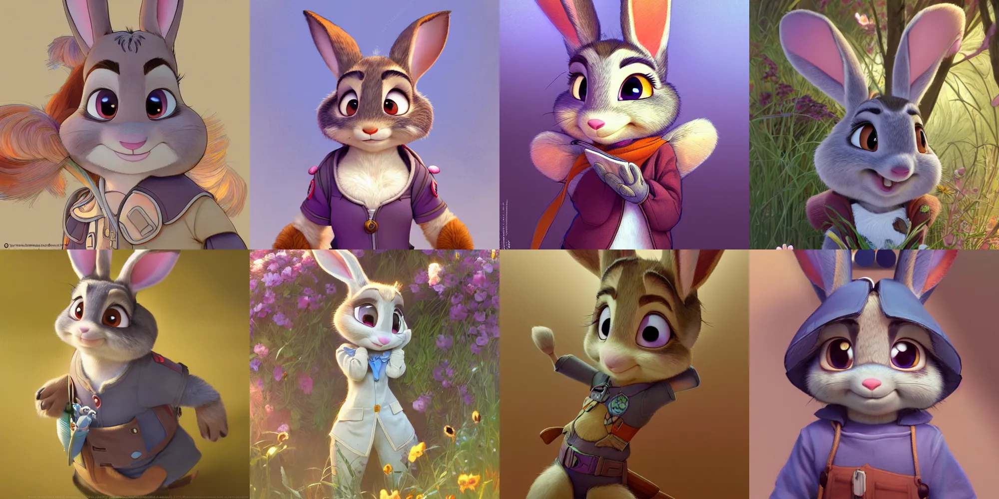 Prompt: beautiful natural coy cottagecore Judy Hopps from Zootopia, master life drawing, intricate, elegant, highly detailed, digital painting, artstation, concept art, smooth, sharp focus, illustration, art alphonse mucha and james gurney and marc simonetti and wlop