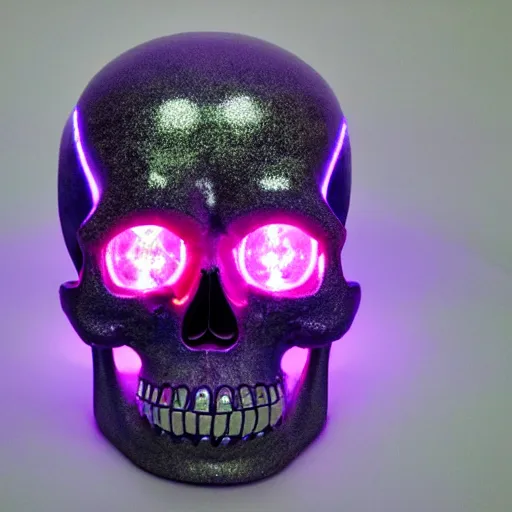 Image similar to skull with led lights eyes