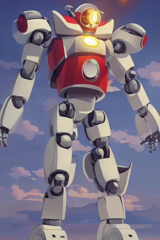 Image similar to metabots medabots medarotto medarot robot minimalist comics, behance hd by jesper ejsing, by rhads, makoto shinkai and lois van baarle, ilya kuvshinov, rossdraws global illumination ray tracing hdr radiating a glowing aura