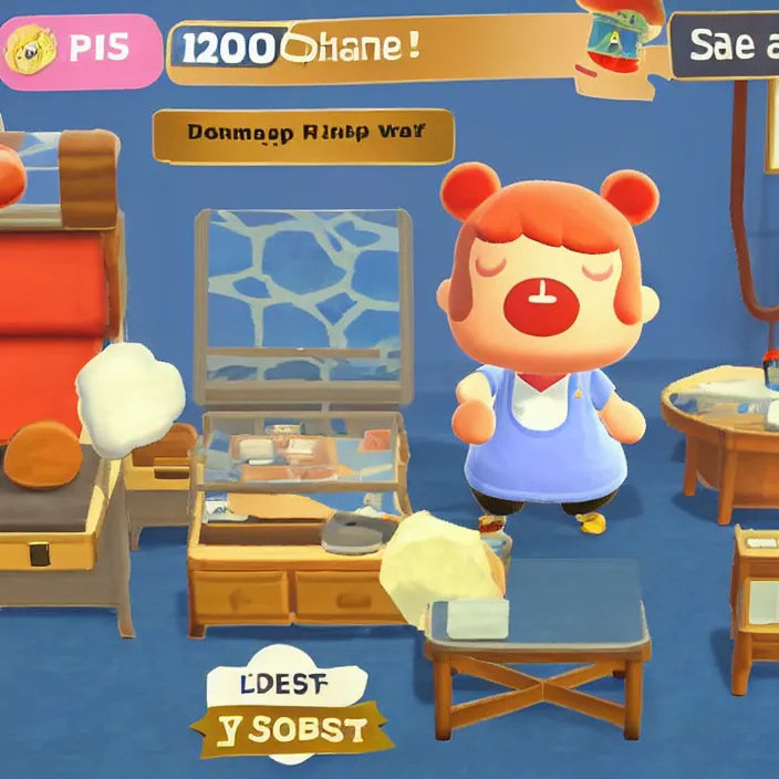 Image similar to donald trump in animal crossing, game screenshot