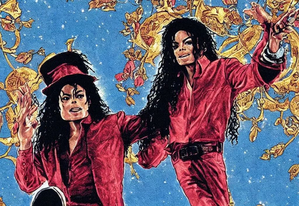 Image similar to michael jackson on a tarot deck