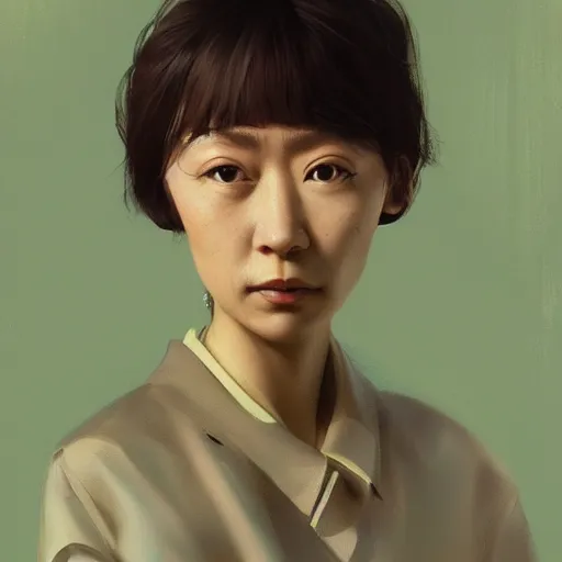 Image similar to Seiko Matsuda in the 80's portrait, very very detailed artwork by Sergey Kolesov, art station