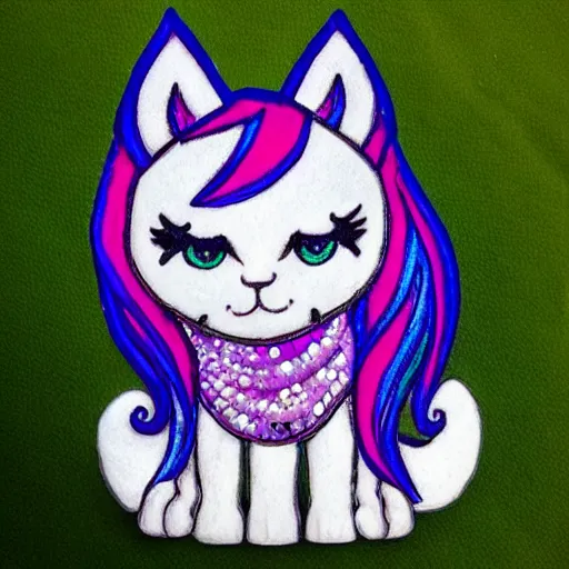 Image similar to Feline sparkle unicorn