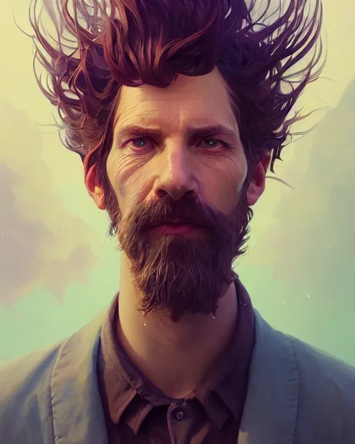 Image similar to highly detailed surreal vfx portrait of a mythpunk knight stephen bliss, unreal engine, greg rutkowski, loish, rhads, beeple, makoto shinkai and lois van baarle, ilya kuvshinov, rossdraws, tom bagshaw, alphonse mucha, global illumination, detailed and intricate environment