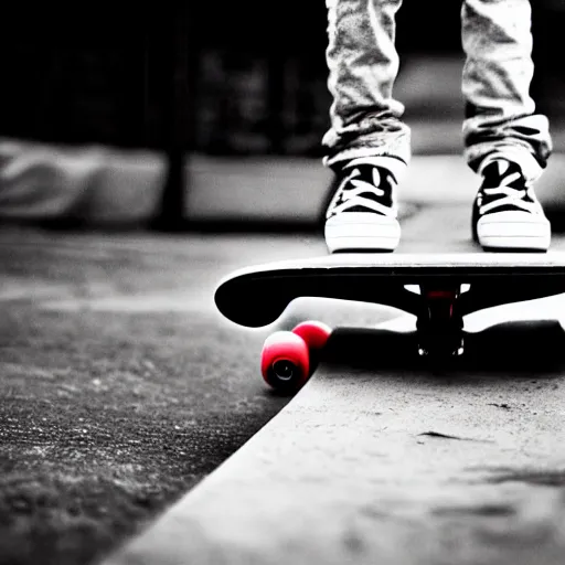 Image similar to ! dream portrait the bottom half of tony hawk, completely severed at the waste, skateboarding, sharp focus, 4 k editorial photograph, soft lighting, shallow depth of field, people out of focus