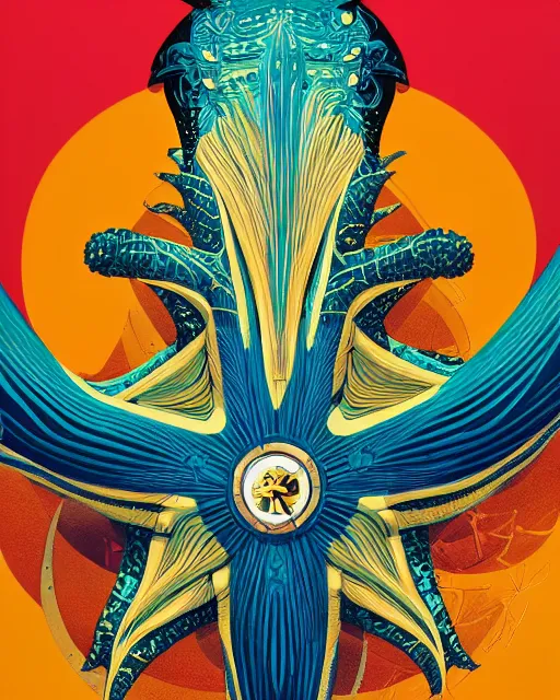 Image similar to Tristan Eaton, victo ngai, peter mohrbacher, artgerm portrait of a symmetrical starfish