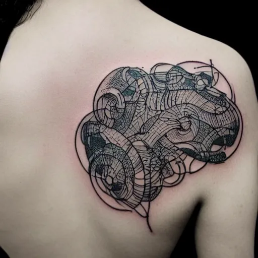 Masterpiece neural network tattoo design, line art, | Stable Diffusion |  OpenArt