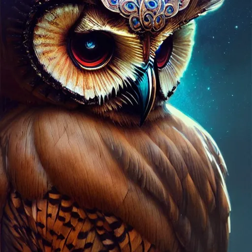 Prompt: a ultradetailed beautiful concept art of a an intricate wooden mask of an owl painted with beautiful colors, but the mask seems to hide some dark secret, concept art, sharp details, high resolution 4 k, by tom bagshaw, greg rutkowski, charli bowater and artgeem