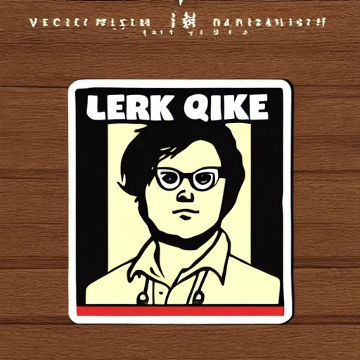 Prompt: clark duke hybrid, vector, svg sticker art