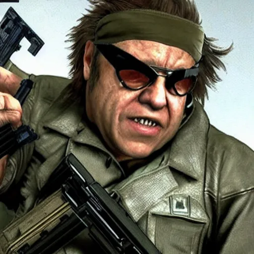 Image similar to danny devito as solid snake in metal gear solid, playstation 1