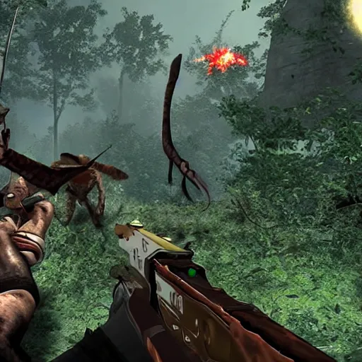 Prompt: Turok Evolution with modern graphics