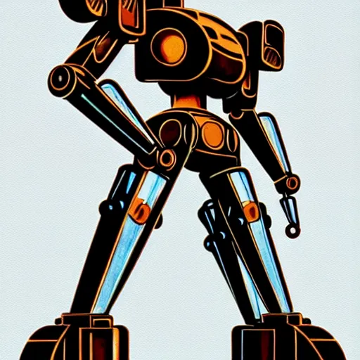 Image similar to perfectly detailed mecha, 1 9 2 0 s art deco, digital painting, smooth, sharp focus.