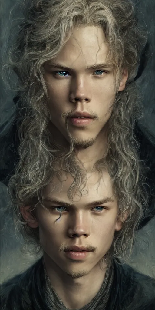 Image similar to austin butler, dungeons and dragons, fame of thrones masterpiece by edgar maxence and ross tran and michael whelan, gustav dore, 8 k, octane render