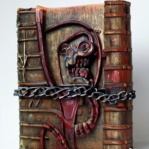 Image similar to a demon book bound by chains