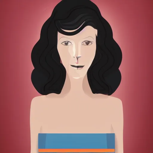 Image similar to a portrait of a woman, vector illustration