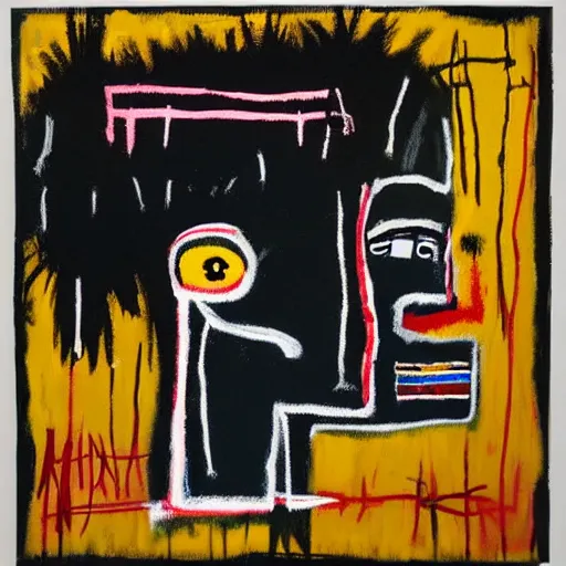 Image similar to police brutality, highly detailed paintings by Jean-Michel Basquiat