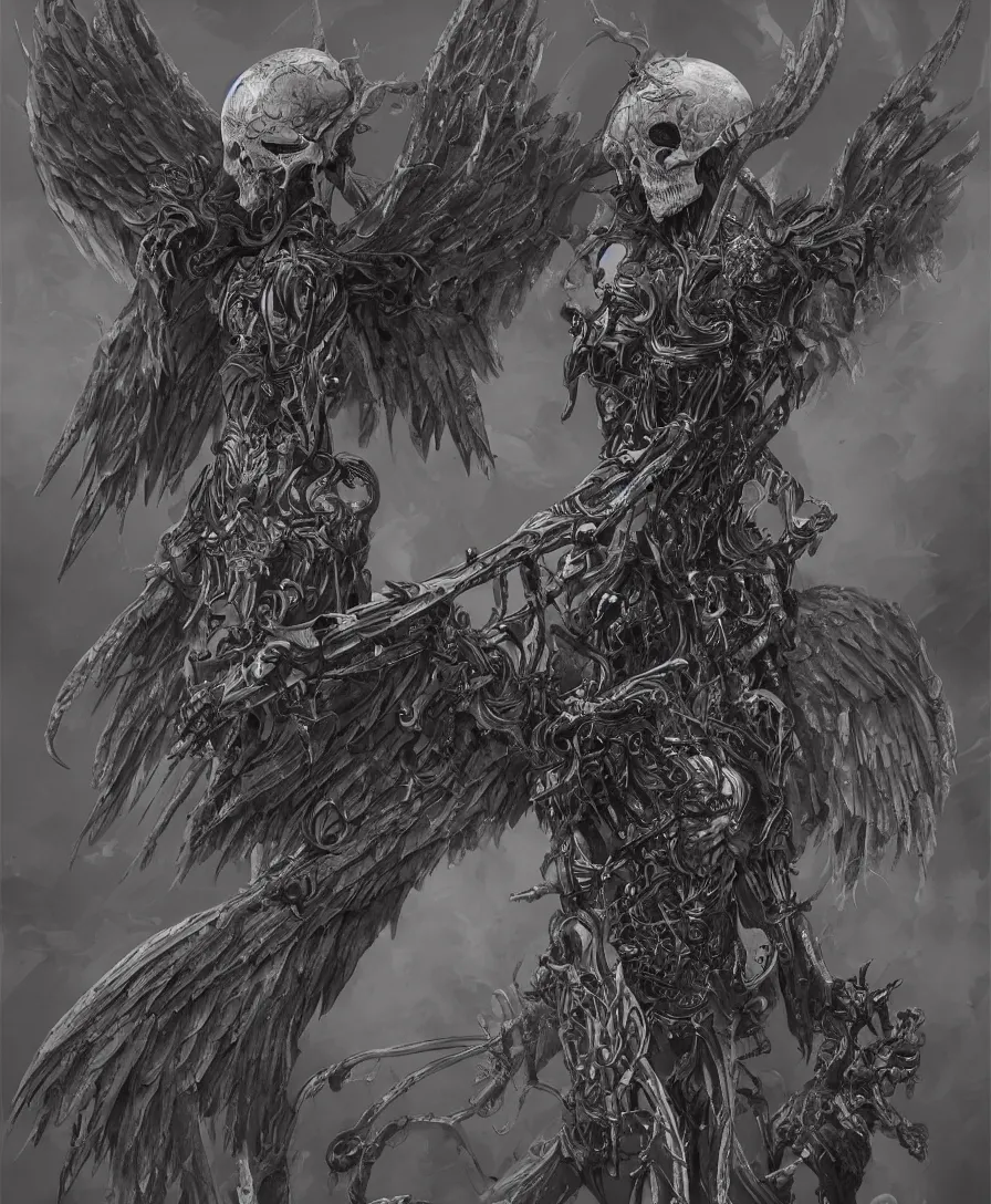 Prompt: The angel of death, intricate, highly detailed, artstation, concept art