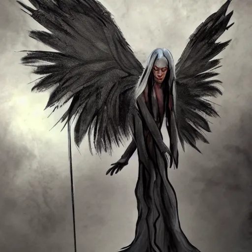 Image similar to fallen angel, concept art