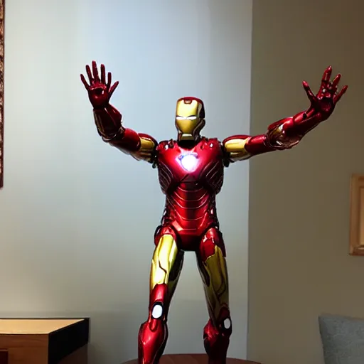 Image similar to golden sculpture of Iron Man