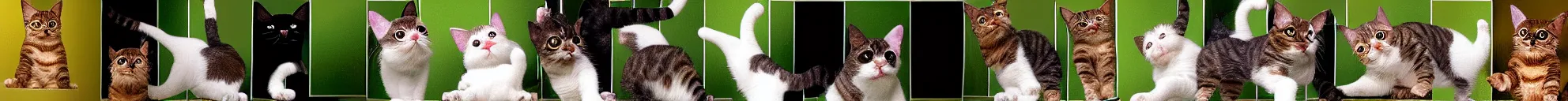 Image similar to 1 0 frames from a video showing a cat jumping